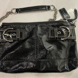 Black Patent Coach Purse